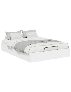 Letto ottomano Bianco 193 x 120 x 25 cm Truciolare 2