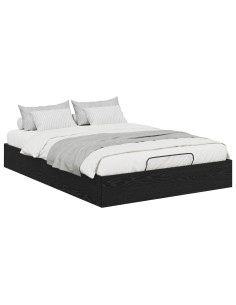 Letto ottomano Rovere Nero 193 x 120 x 25 cm Truciolare 2