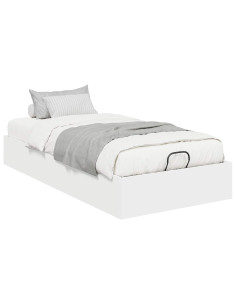 Letto ottomano Bianco 193 x 120 x 25 cm Truciolare 2