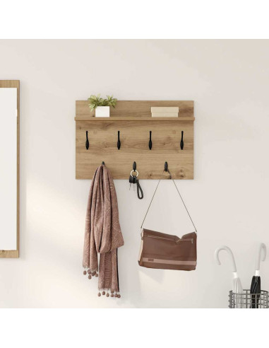 Appendiabiti a muro Rovere artigianale 60 x 40 x 12 cm