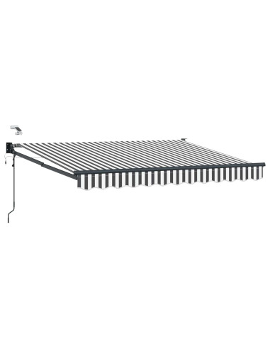 Tettuccio Elettrico Retrattile Antracite e Bianco 3 x 2 m