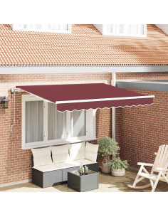 Tenda Retrattile Borgogna 300 x 200 cm Tessuto