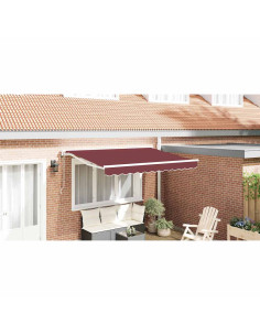 Tenda Retrattile Borgogna 300 x 200 cm Alluminio e Tessuto