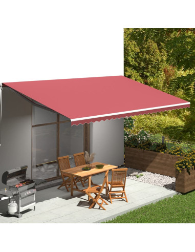 Tessuto di Ricambio per Tenda da Sole Rosso Borgogna 6x3 m