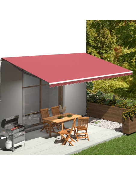 Tessuto di Ricambio per Tenda da Sole Rosso Borgogna 6x3 m