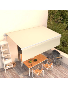 Tenda Retrattile Automatica con Parasole 5x3 m Crema
