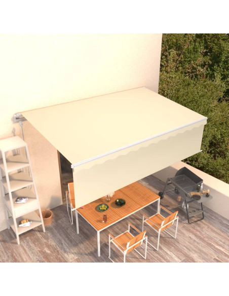Tenda Retrattile Automatica con Parasole 5x3 m Crema