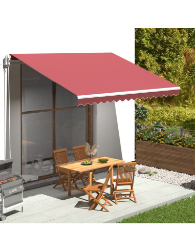 Tessuto di Ricambio per Tenda da Sole Rosso Borgogna 4x3,5 m
