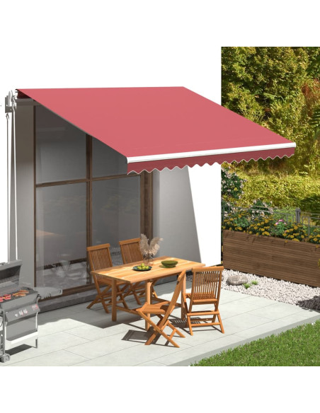 Tessuto di Ricambio per Tenda da Sole Rosso Borgogna 4x3,5 m
