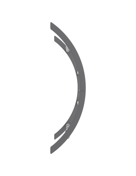 Portasciugamani con Ganci Argento 56x16x72 cm Alluminio