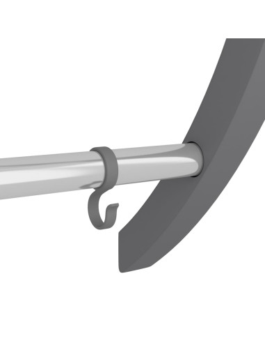 Portasciugamani con Ganci Argento 56x16x72 cm Alluminio