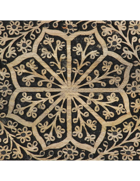 Tavolino da Salotto 80x50x40 cm Legno Massello di Mango