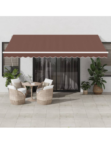 Tenda da Sole Retrattile Manuale Marrone 450x350 cm