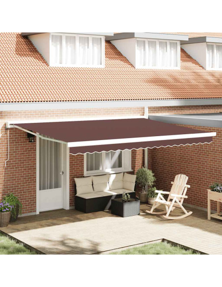 Tenda da Sole Retrattile Automatica Marrone 450x300 cm