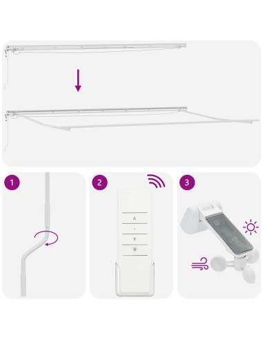 Tenda da Sole Retrattile Automatica con LED Marrone 600x300 cm