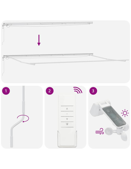 Tenda da Sole Retrattile Automatica con LED Marrone 600x300 cm
