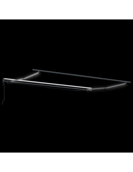 Tenda da Sole Retrattile Automatica con LED Marrone 450x300 cm