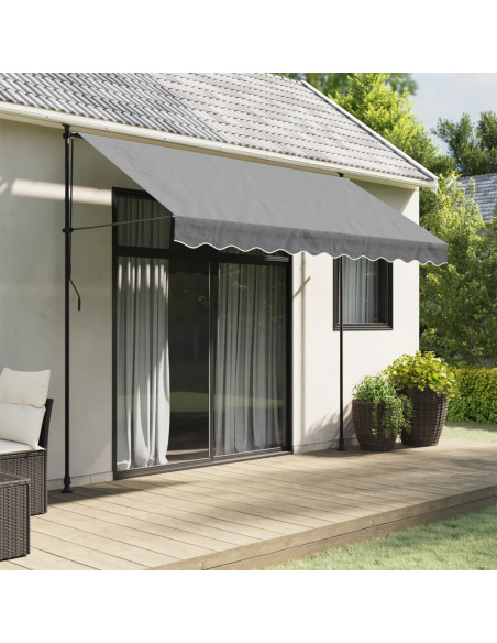 Tessuto di Ricambio per Mantovana da Tenda Strisce Antracite 3m