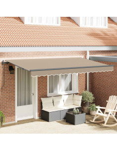 Tenda Retrattile Beige 400 x 200 cm Tessuto