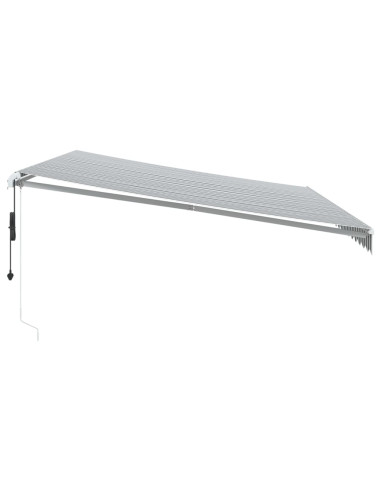 Tenda Retrattile Automatica LED Antracite e Bianco 500x350 cm