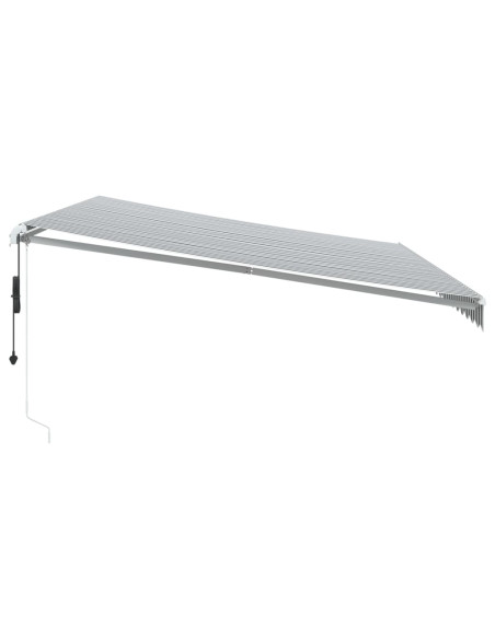 Tenda Retrattile Automatica LED Antracite e Bianco 500x350 cm