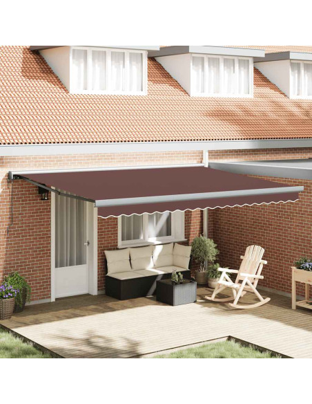 Tenda da Sole Retrattile Automatica Marrone 450x300 cm