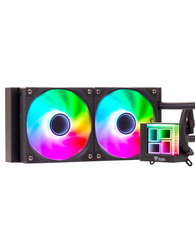 itek HYDRO CUBE 240B Processore Kit di raffreddamento a liquido 12 cm Nero 1 pz