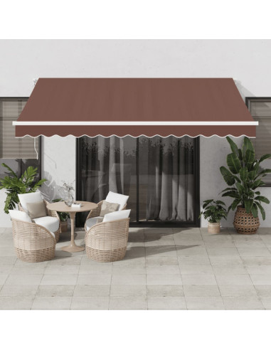 Tenda da Sole Retrattile Automatica Marrone 400x350 cm