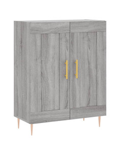 Credenza Grigio Sonoma 69,5x34x180 cm in Legno Multistrato 2