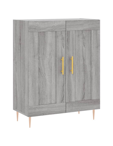 Credenza Grigio Sonoma 69,5x34x180 cm in Legno Multistrato