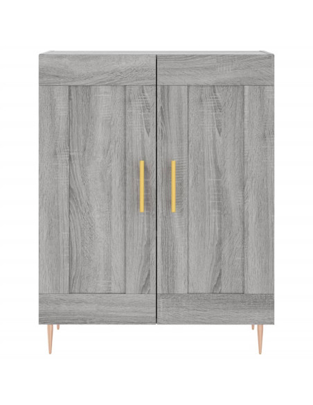 Credenza Grigio Sonoma 69,5x34x180 cm in Legno Multistrato