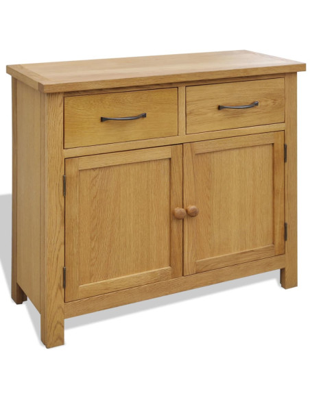 Credenza 90x33,5x83 cm in Legno Massello di Rovere
