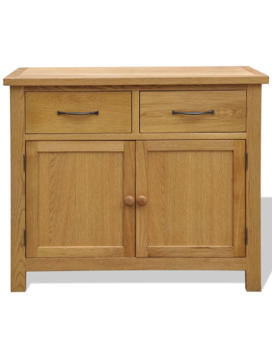 Credenza 90x33,5x83 cm in Legno Massello di Rovere