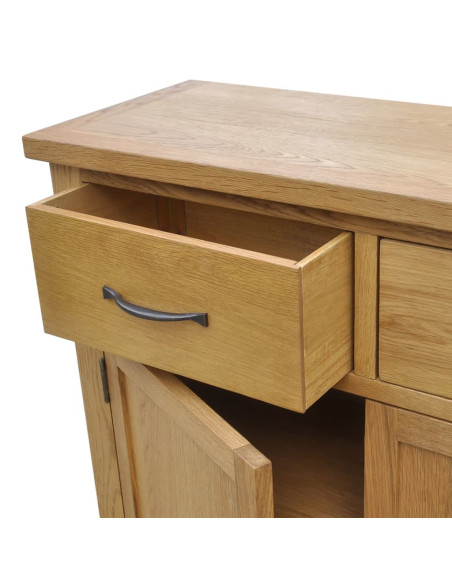 Credenza 90x33,5x83 cm in Legno Massello di Rovere