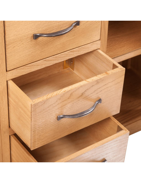 Credenza con 3 Cassetti 110x33,5x70 cm in Massello di Rovere