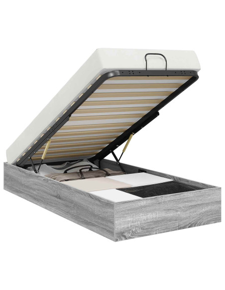 Letto ottomano Grigio Sonoma 193 x 120 x 25 cm Truciolare