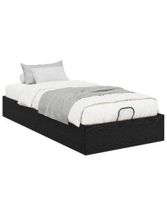 Letto ottomano Rovere Nero 193 x 120 x 25 cm Truciolare 2