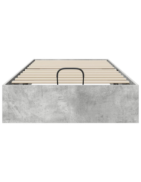 Letto ottomano Grigio cemento 90 x 200 cm Legno multistrato