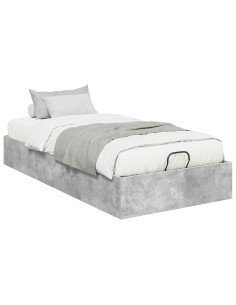 Letto ottomano Grigio cemento 80,5 x 200 cm Legno multistrato 2