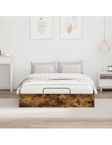 Letto ottomano Rovere fumé 193 x 120 x 25 cm Truciolare