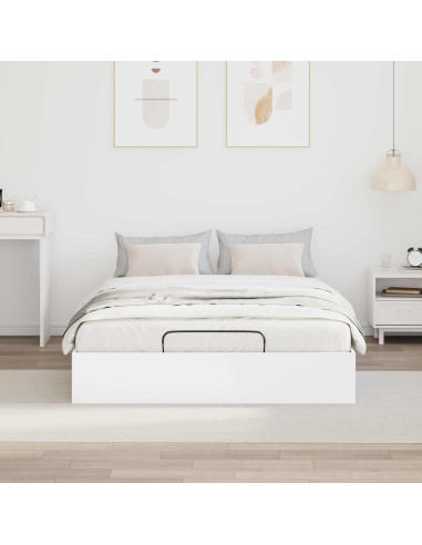 Letto ottomano Bianco 193 x 120 x 25 cm Truciolare