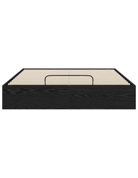 Letto ottomano Rovere Nero 193 x 120 x 25 cm Truciolare