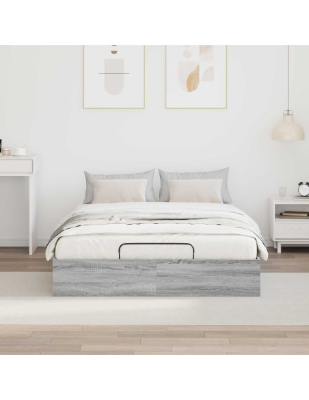Letto ottomano Grigio Sonoma 193 x 120 x 25 cm Truciolare