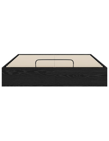 Letto ottomano Rovere Nero 193 x 120 x 25 cm Truciolare
