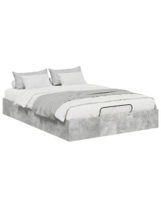 Letto ottomano Grigio cemento 120 x 190 cm Legno multistrato 2