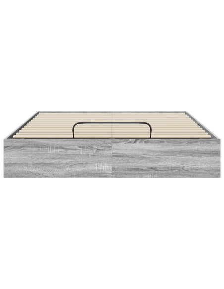 Letto ottomano Grigio Sonoma 193 x 120 x 25 cm Truciolare