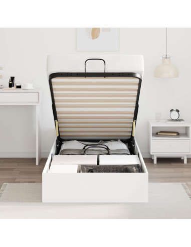 Letto ottomano Bianco 193 x 75,5 x 25 cm Legno multistrato