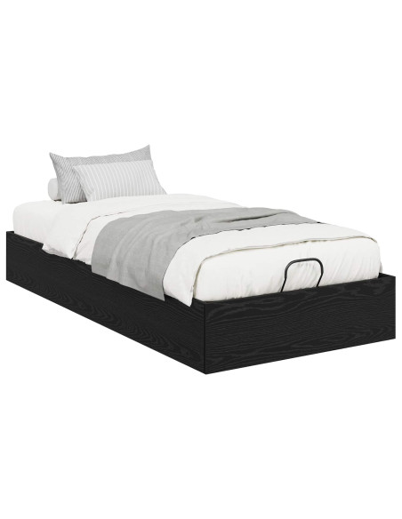 Letto ottomano Rovere Nero 193 x 75,5 x 25 cm Legno multistrato