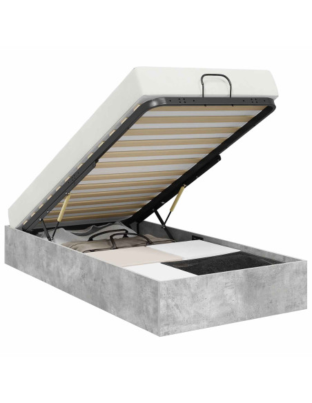 Letto ottomano Grigio cemento 193 x 75,5 x 25 cm
