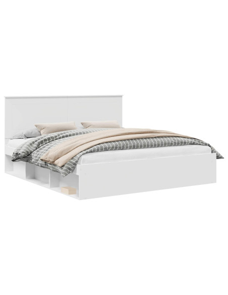 Struttura del letto Bianco 180 x 200 cm Pino massello